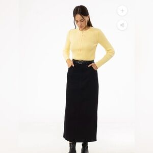 Blank NYC Black Maxi Skirt